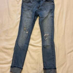 Universal Thread Light Blue Distressed Skinny Jeans